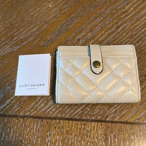 Kurt Geiger Multi card holder. Leather bone color